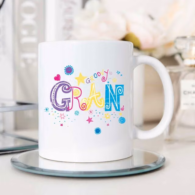 60 Second Makeover Limited Groovy Gran Ceramic Mug in White