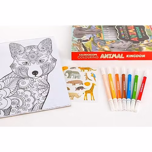 Hinkler Kaleidoscope Colouring Animal Kingdom Kit, Multicolour, W: 40.0 cm, H: 23.3 cm – 2