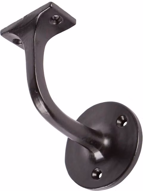 Hammer and Tongs Matt Black Wrought Iron Handrail Bracket, Depth: 7.5 cm, Height: 8.5 cm – 4
