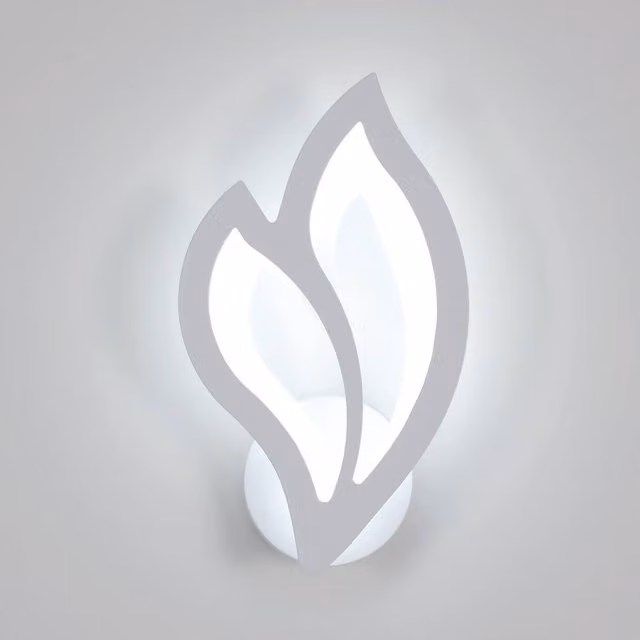 Pheashine Modern White LED Wall Sconce, 13W, 6500K Cool White, Height: 28.5 cm