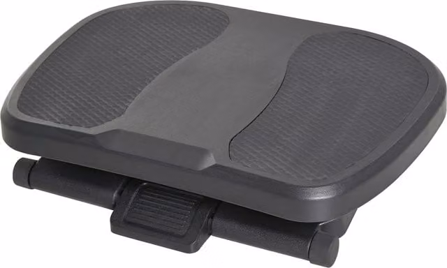 HOMCOM Adjustable Height and Angle Office Footrest in Black