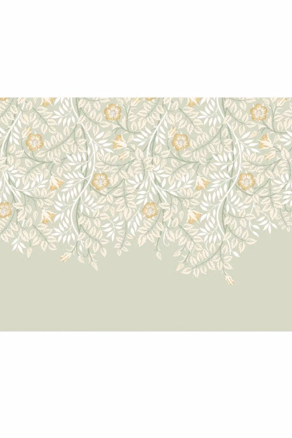 Origin Murals Cascading Rosehip Floral Wall Mural in Pale Green, W: 300 cm, H: 240 cm – 2