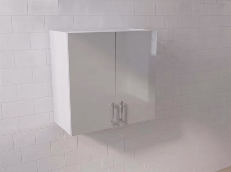 Cheap Furniture Warehouse Modern Glossy Kitchen Wall Unit in Light Grey