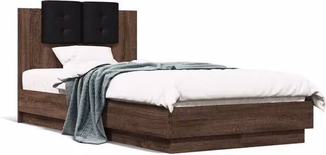 Berkfield Home Small Single Bed Frame in Brown Oak