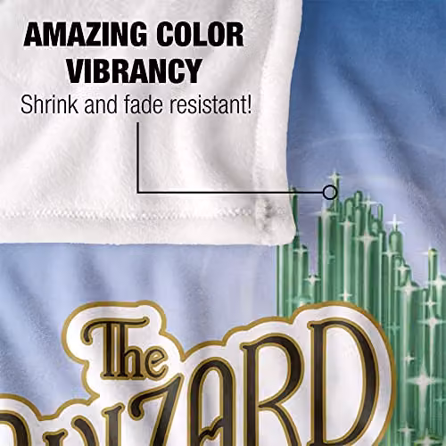 Logovision The Wizard of Oz Silky Touch Super Soft Fleece Throw Blanket, Multicolour and White, W/D/H: 152 x 127 cm – 3