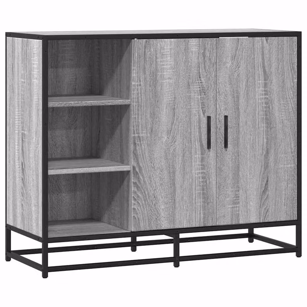 Berkfield Home Grey Sonoma Sideboard in Engineered Wood, W/D/H: 92 x 35 x 76 cm – 2