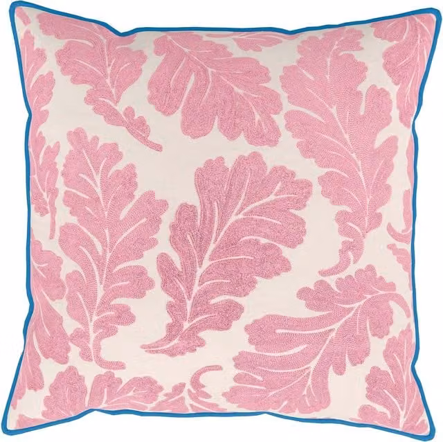 Land & Shore Lori Floral Square Cotton Cushion, Multicolour, W/D/H: 50 x 50 x 1 cm