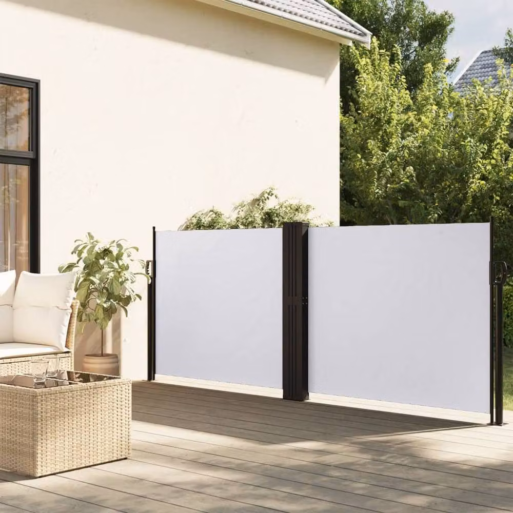 Berkfield Home Retractable Single Side Awning in White, W/H: 600 x 140 cm – 2