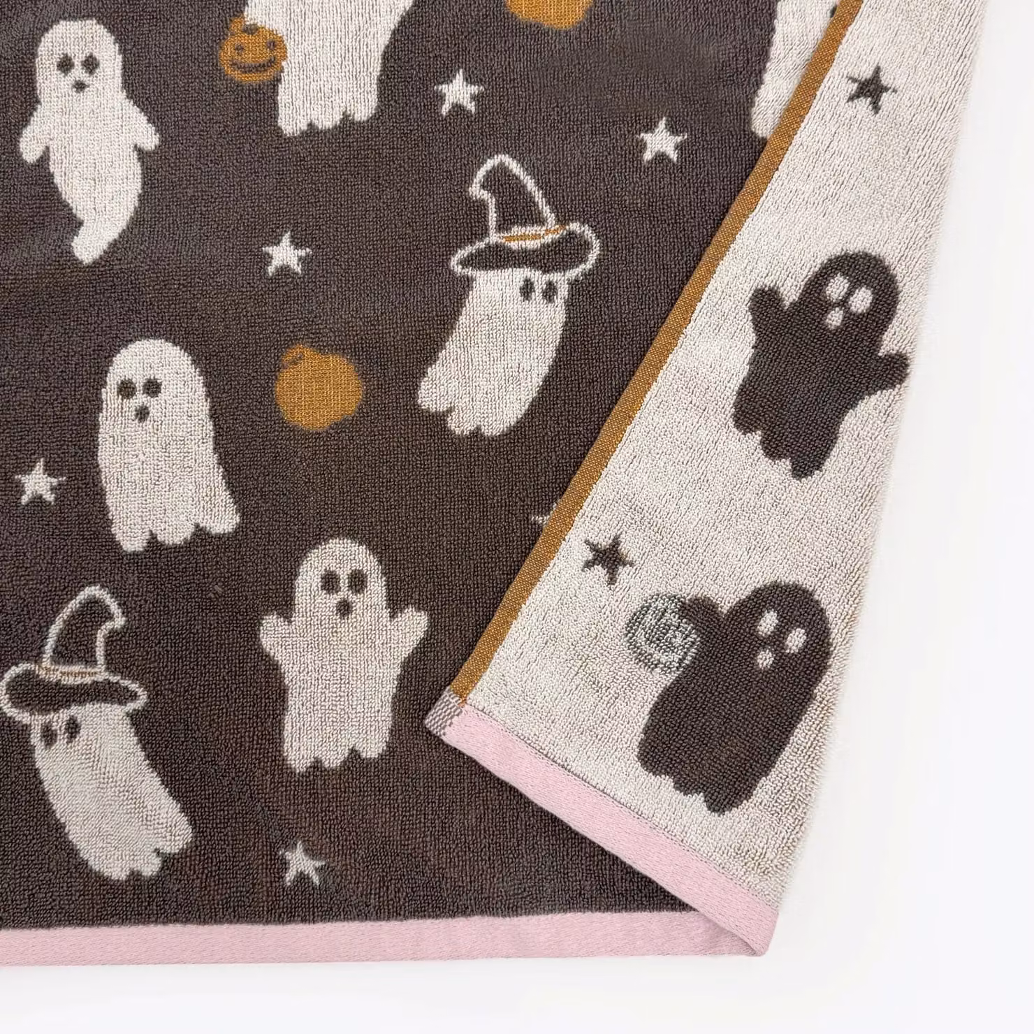 Allure Bath Fashions Luxury Halloween Hand Towels, 100% Cotton, Grey – 2