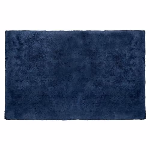 Allure Bath Fashions Non-Slip Cotton Bath Mat, Blue, W: 80 cm, D: 50 cm – 1