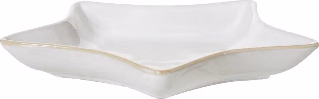 KDMK Celestial Charm Star Ceramic Bowl in White
