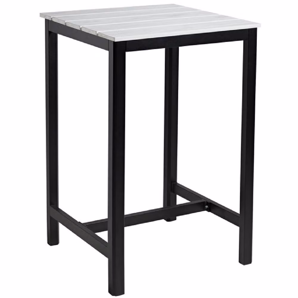 netfurniture EKO Square Poseur Bar Table in Whitewash White, W: 80 cm x D: 80 cm – 2