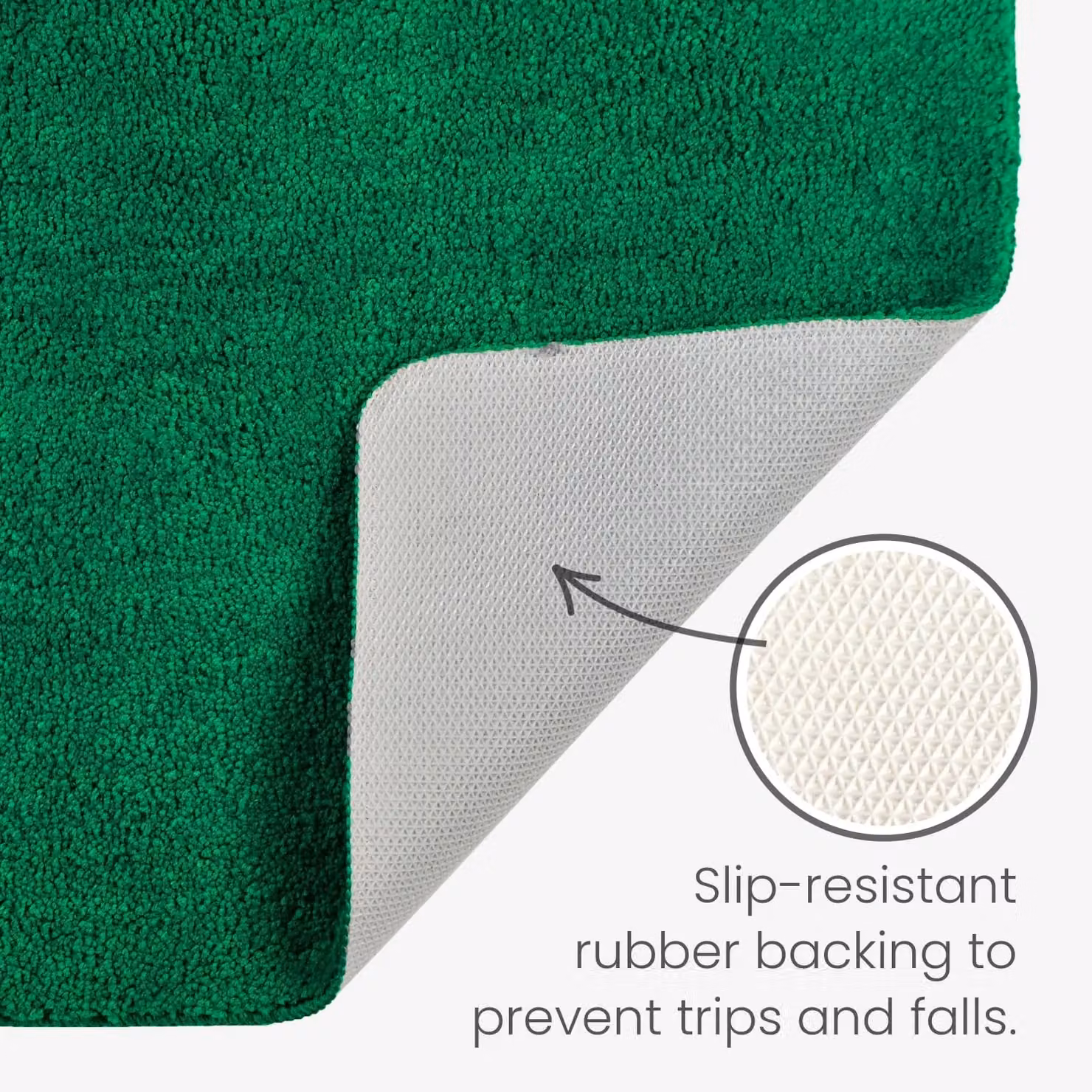 Allure Bath Fashions Two Piece Microfibre Non-Slip Bath and WC Pedestal Mat Set in Dark Green – 4