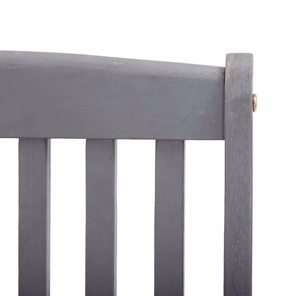 Berkfield Home Set of 2 Folding Outdoor Chairs in Grey Solid Acacia Wood – 4
