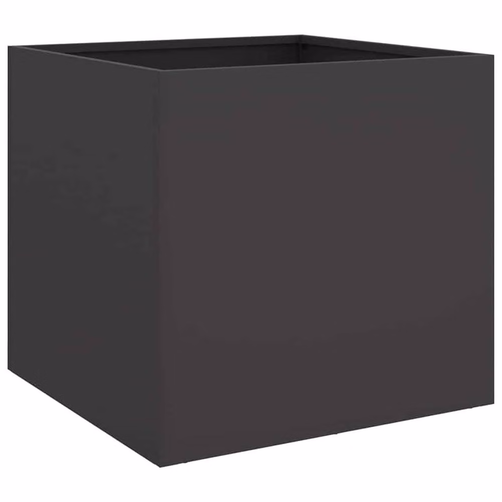 Berkfield Home Steel Planter Tub, Black, W: 42 cm, D: 40 cm, H: 39 cm – 3