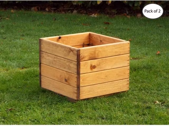 Charles Taylor Pack of 2 Regular Open Berwick Planters in Light Brown – 1