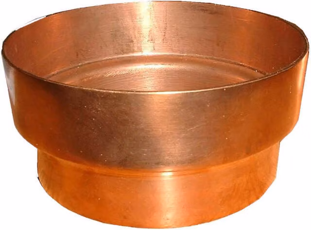 Coppa Gutta Large Round Copper Downpipe Connector, 100mm, Bronze Finish