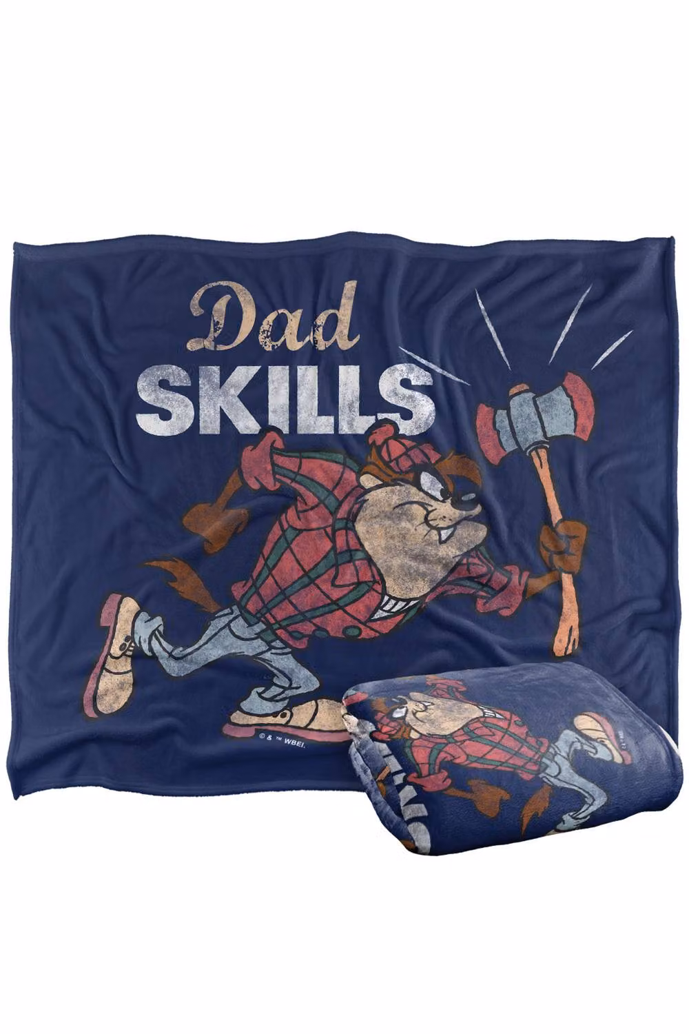 Warner Bros. Looney Tunes Taz Dad Skills Super Soft Fleece Throw Blanket, Multicolour, W: 152 cm, D: 127 cm – 5