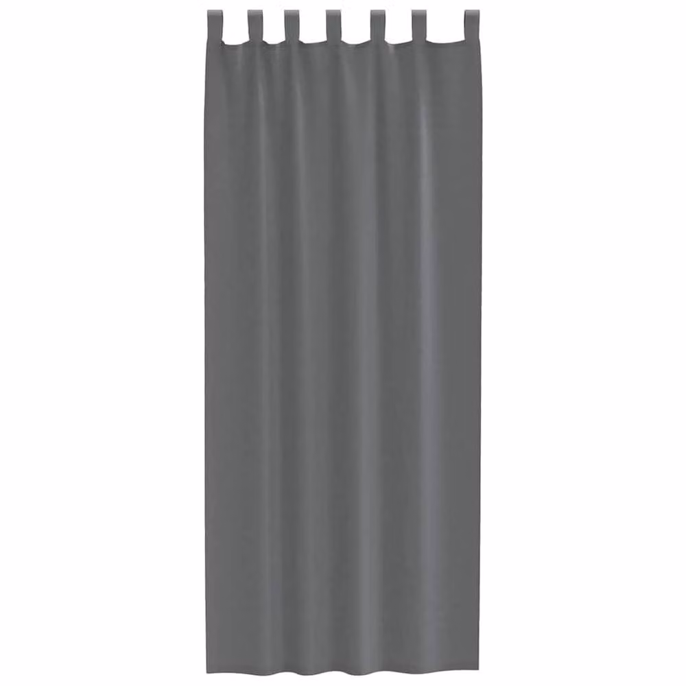 Berkfield Home Transparent Voile Fabric Panel Curtains with Tabs, 2 Pack, Dark Grey, W: 140 cm, H: 260 cm – 3