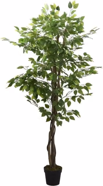 Berkfield Home Artificial Ficus Tree in Green, Height: 150 cm – 1
