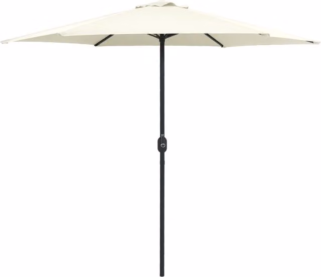 Berkfield Home Outdoor Parasol with Aluminium Pole, Sand White, W: 270 cm, D: 246 cm – 1