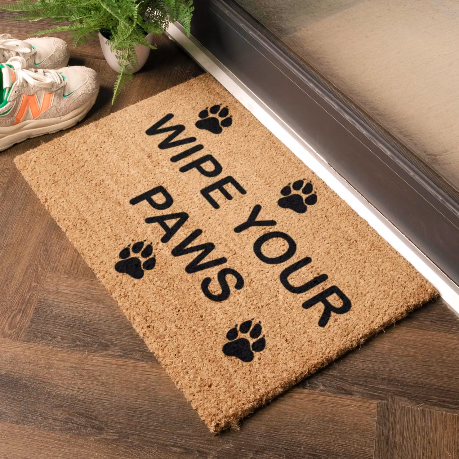 Artsy Mats Wipe Your Paws Doormat, Black and Brown, W/D: 60 x 40 cm – 2