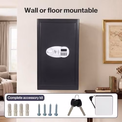 Levede 85L Fireproof Electronic Security Safe in Black, W/D/H: 65.01 x 38.0 x 31.0 cm – 6