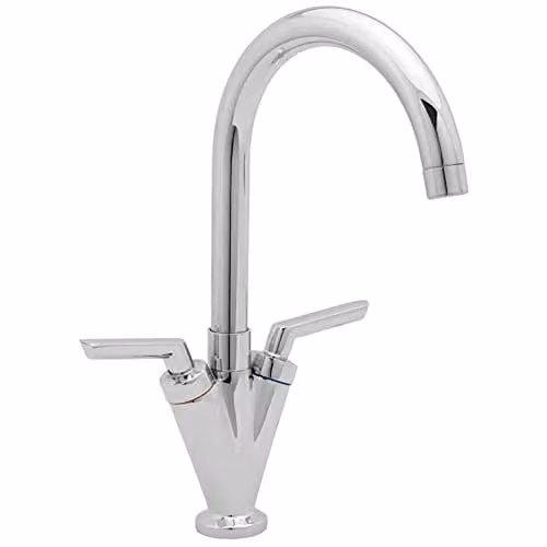 Nes Home Chrome Modern Swivel Spout Mono Mixer Kitchen Tap in Silver – 1