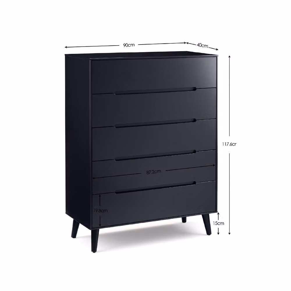 Cheshire Premium Elara 5 Drawer Chest in Anthracite Grey – 5