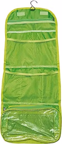 St Helens Home & Garden Folding Travel Toiletry Bag with Hook, Green – 1