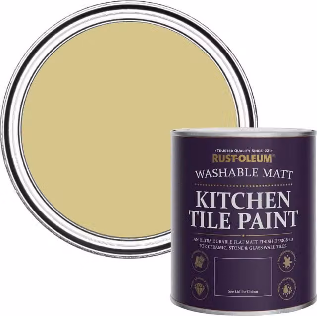 Rust-Oleum Wasabi Green Kitchen Tile Paint, Matt Finish, 750ml