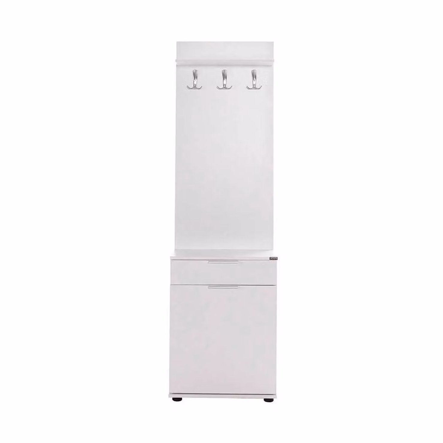 FWStyle White Modern Hallway Storage Unit with Internal Drawers and Shelves, W/D/H: 36 x 31 x 187 cm – 2