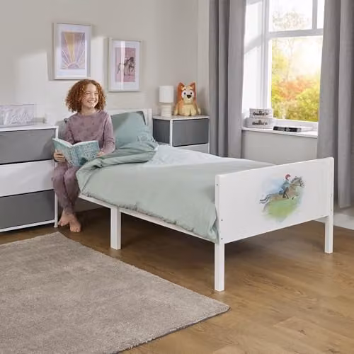 Liberty House Toys Horse Rider Kids Single Bed in White – 1