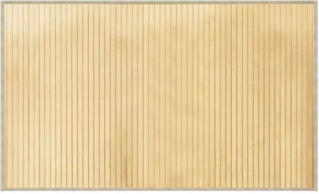 Berkfield Home Rectangular Bamboo Rug in Beige, W: 60 cm, L: 100 cm