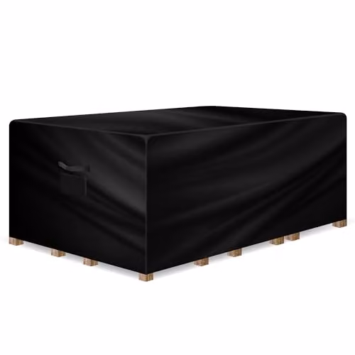 Gracious Gardens Waterproof Black Outdoor Sofa Cover, W/D/H: 270 x 180 x 89 cm