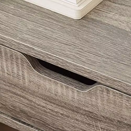 HOMCOM Set of 2 Grey Wall Mounted Floating Nightstands – 3