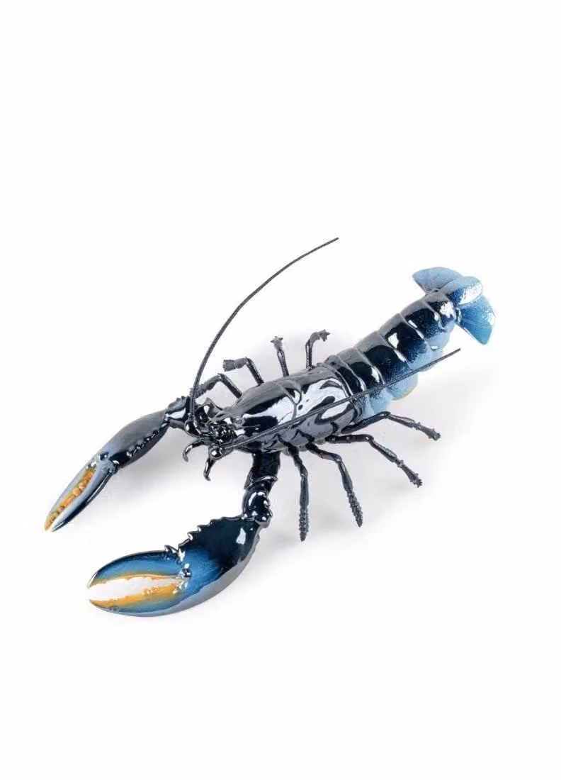 Lladró Blue Porcelain Lobster Sculpture