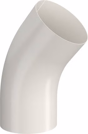 Lindab Steel Conical Downpipe Bend 45 - 75mm in Antique White