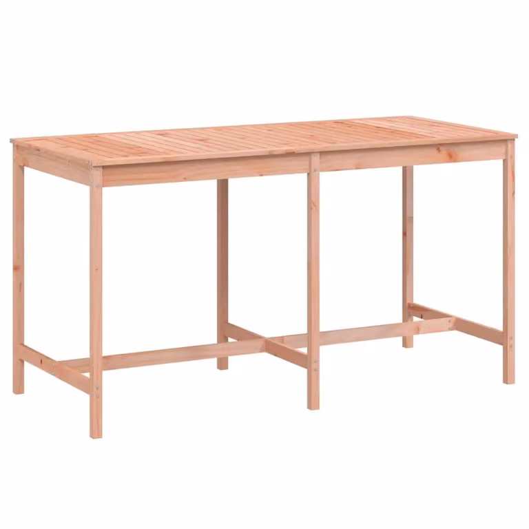 Berkfield Home Garden Table in Brown Solid Douglas Wood, W/D/H: 203.5 x 90 x 110 cm
