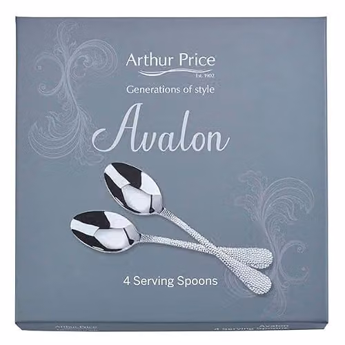 Arthur Price Avalon Set of 4 Polished Stainless Steel Serving Spoons in Silver – 3