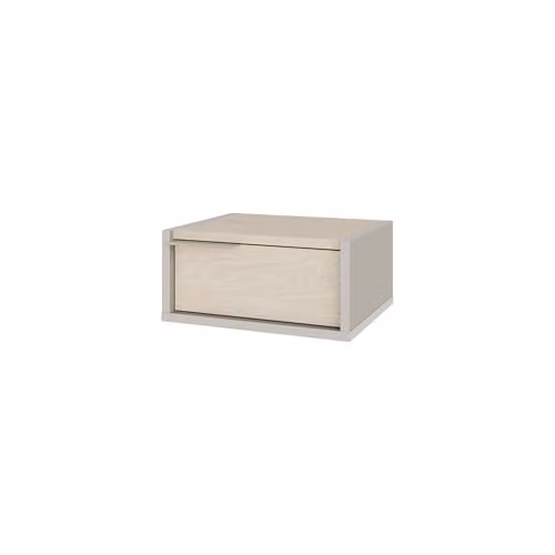 Decortie Minimalist Floating Bedside Table Nightstand with Drawer in Light Oak – 2