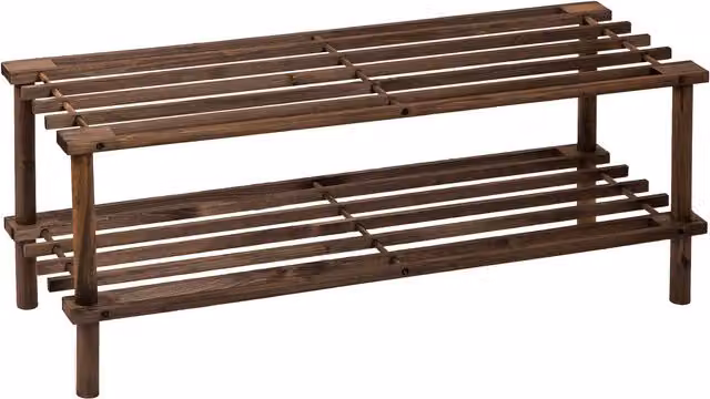 Innoteck Wooden Shoe Rack in Dark Oak Brown