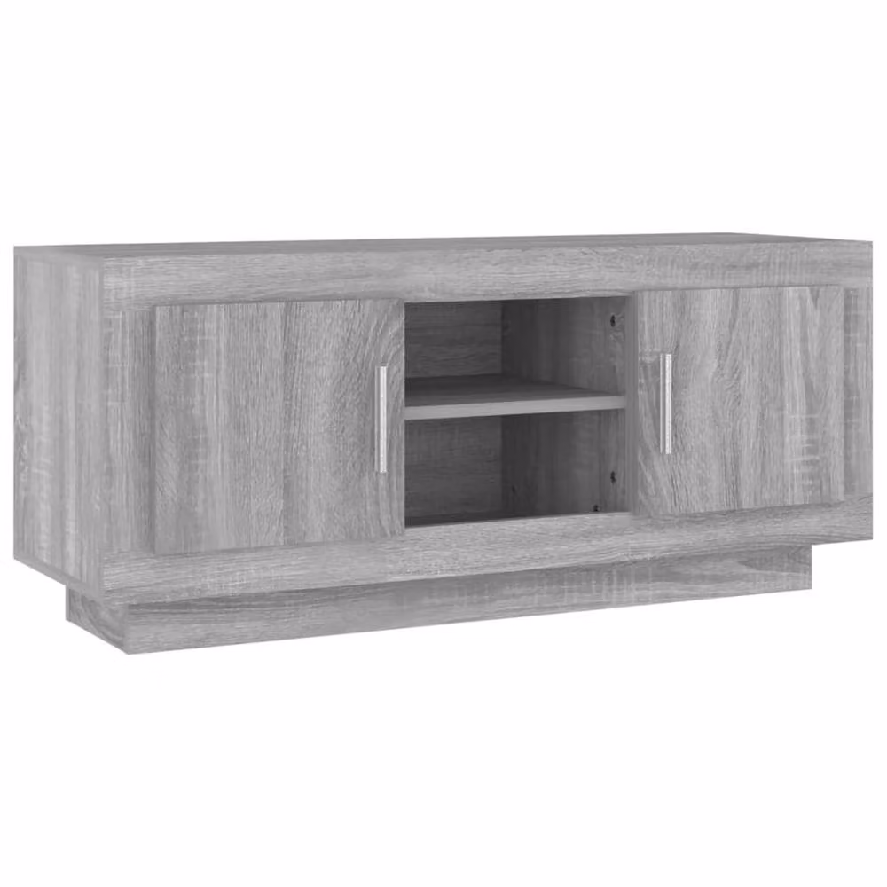 Berkfield Home Modern Grey Sonoma TV Cabinet in Matt Engineered Wood W/D/H: 102 x 35 x 45 cm – 2
