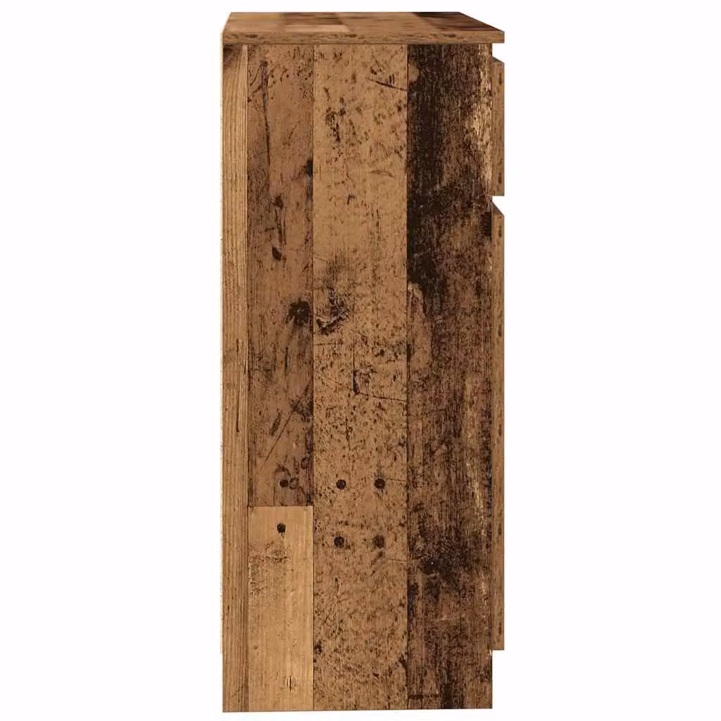 Berkfield Home Rustic Sideboard with Drawer in Brown, W/D/H: 71 x 35 x 84 cm – 3