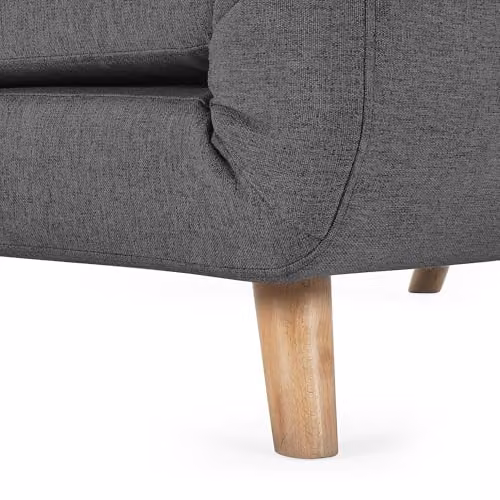 Julian Bowen Rowan Grey Fabric Upholstered Chair Bed – 4