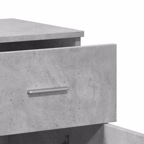 vidaXL Set of 2 Modern Sideboards in Concrete Grey, Engineered Wood, W: 79 cm, D: 38 cm, H: 80 cm – 3