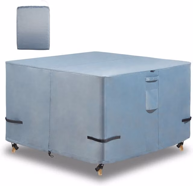 VonHaus Waterproof Garden Furniture Set Cover, Grey, W/D: 125 x 125 cm