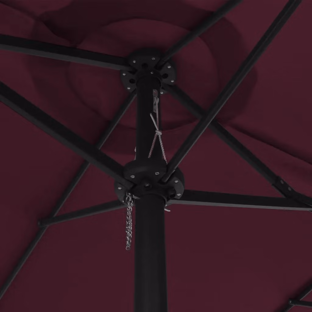 Berkfield Home Cantilever Outdoor Parasol with Aluminium Pole, Bordeaux Red, W: 460 cm, D: 270 cm – 2