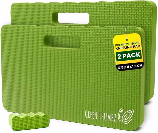 Volila 2 Pack of High Density Foam Garden Kneeler Mat Pads in Green