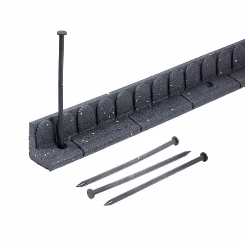 Nicoman Grey Rubber Garden Edging Border, Pack of 2, Length: 120 cm per section